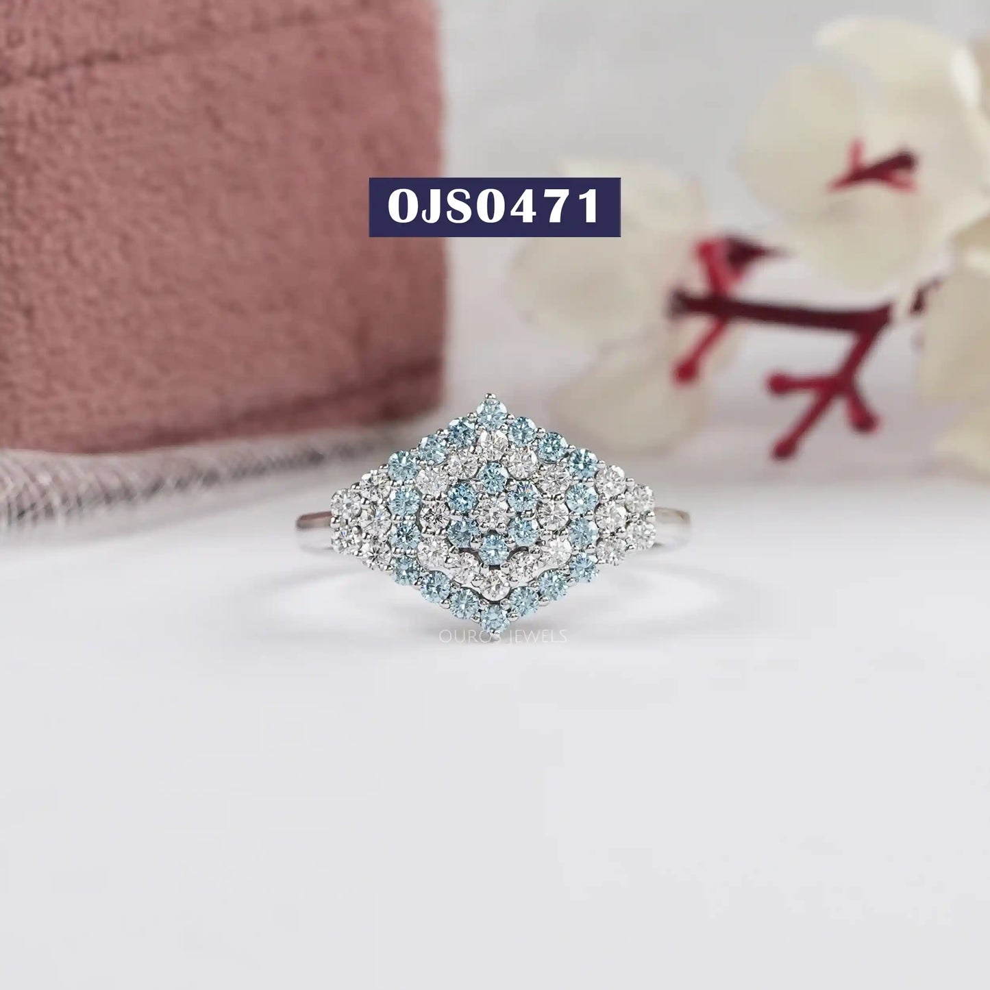 Round Cluster Diamond  Anniversary Ring