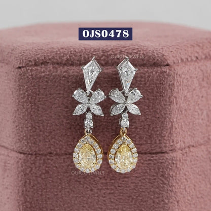 Bridal  Multi Shape Lab Diamond  Earrings