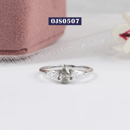 3 Stone  Pear shape  Lab Diamond  Ring