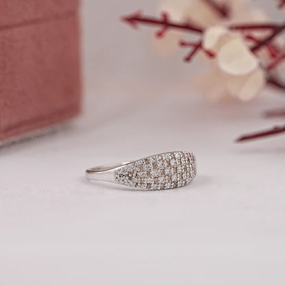 Pave Set Round Cut Chocolate Diamond Ring