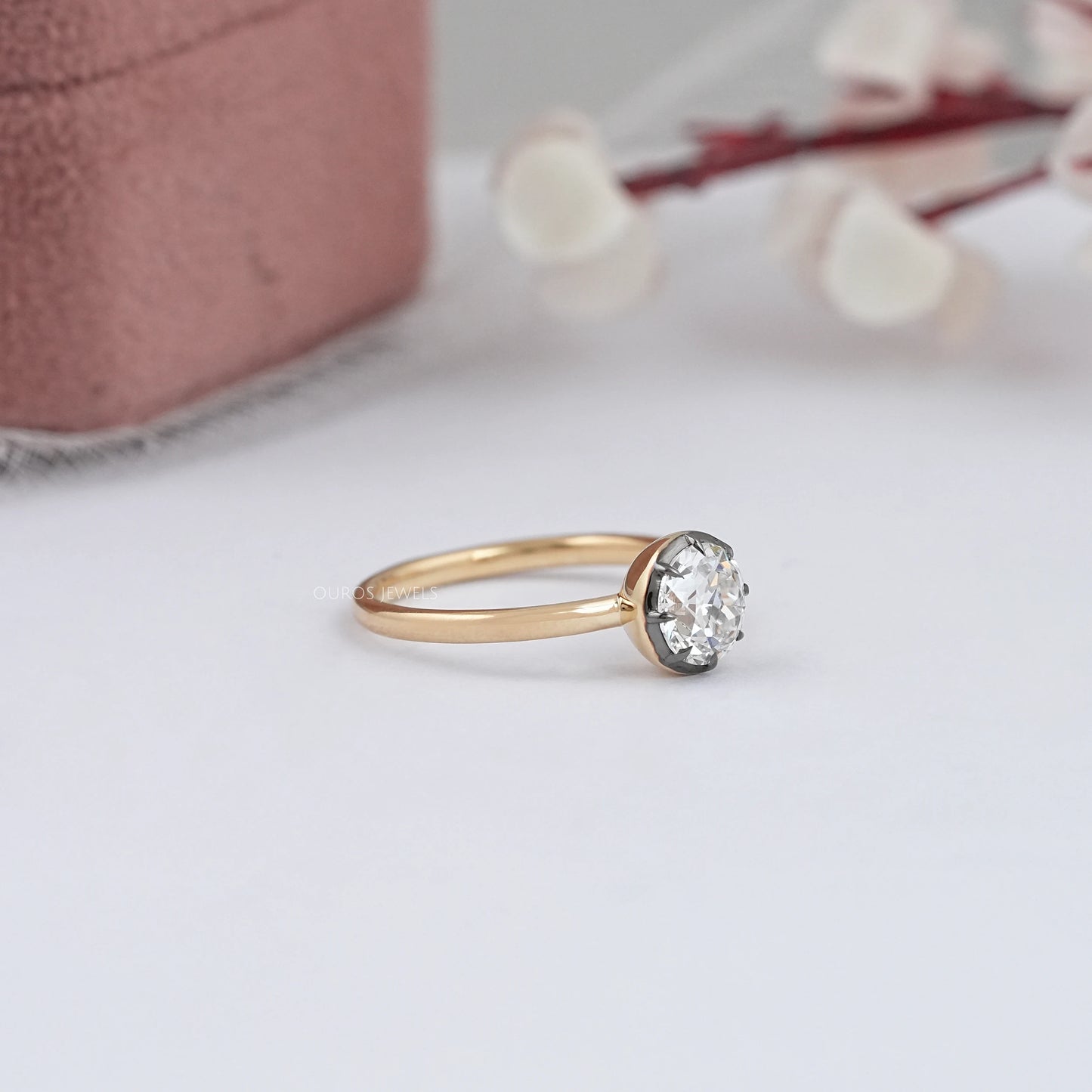 Solitaire Old European Round Cut  Ring