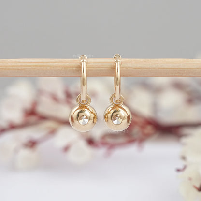 Old European Round Cut Dangle Earrings