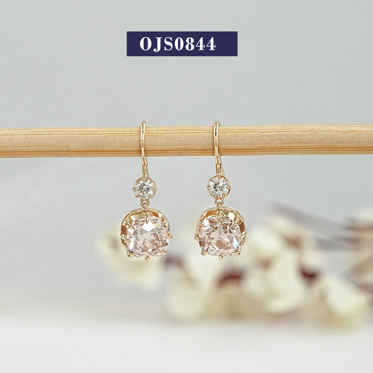 Fancy Yellow Square Cushion Cut Earrings