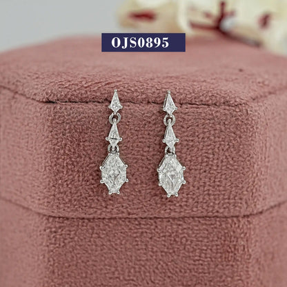 Step Cut Shield And Kite Cut Drop & Dangle Earrings