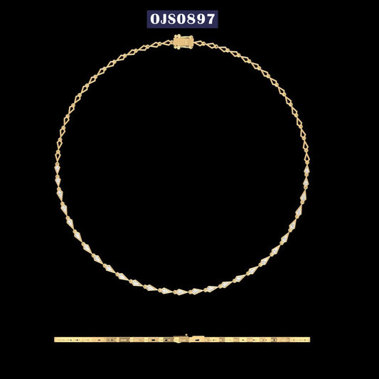 Kite Cut Lab Diamond Necklace