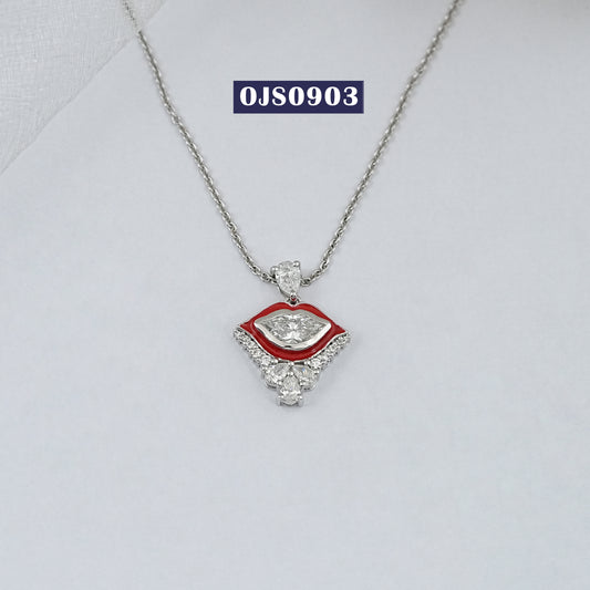 Lips Cut Lab Grown Diamond Pendant