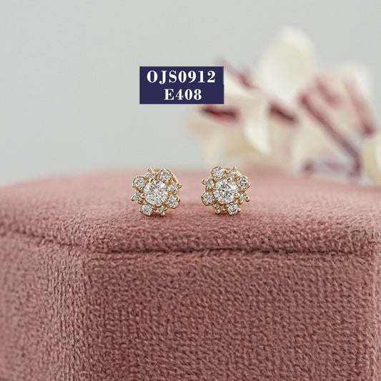 Round Cut Lab Grown Diamond Stud Earrings