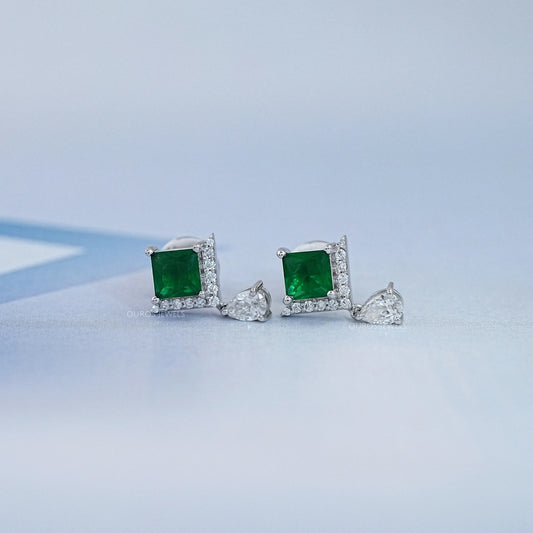 Green Princess Gemstone Drop Earring