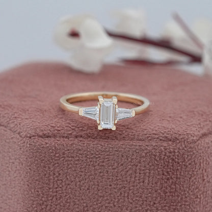 Yellow Gold Baguette Cut Band