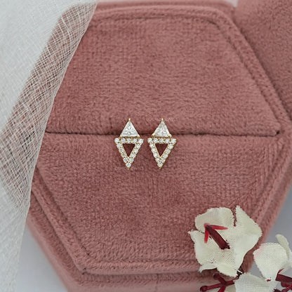 Classic Lab Grown Diamond Triangle Stud