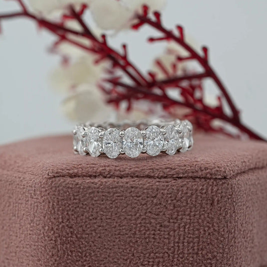 Oval Diamond Eternity Band