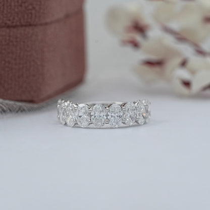 Oval Cut Lab Grown Diamond Half band
