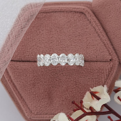 Oval Cut Lab Grown Diamond Half band