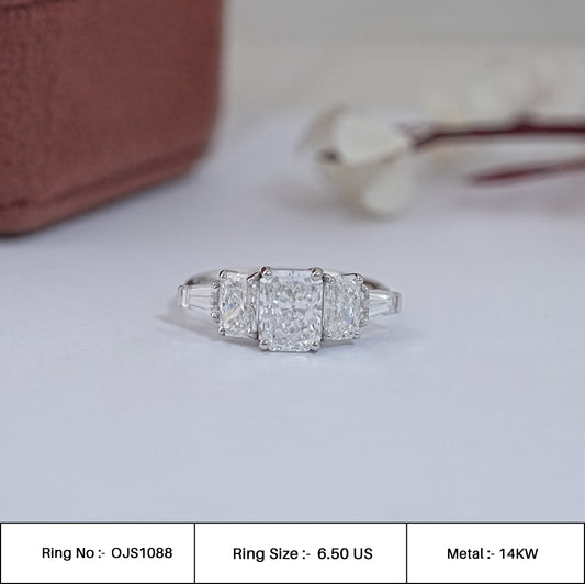 Radiant Cut Lab Grown Diamond Five Stone Ring