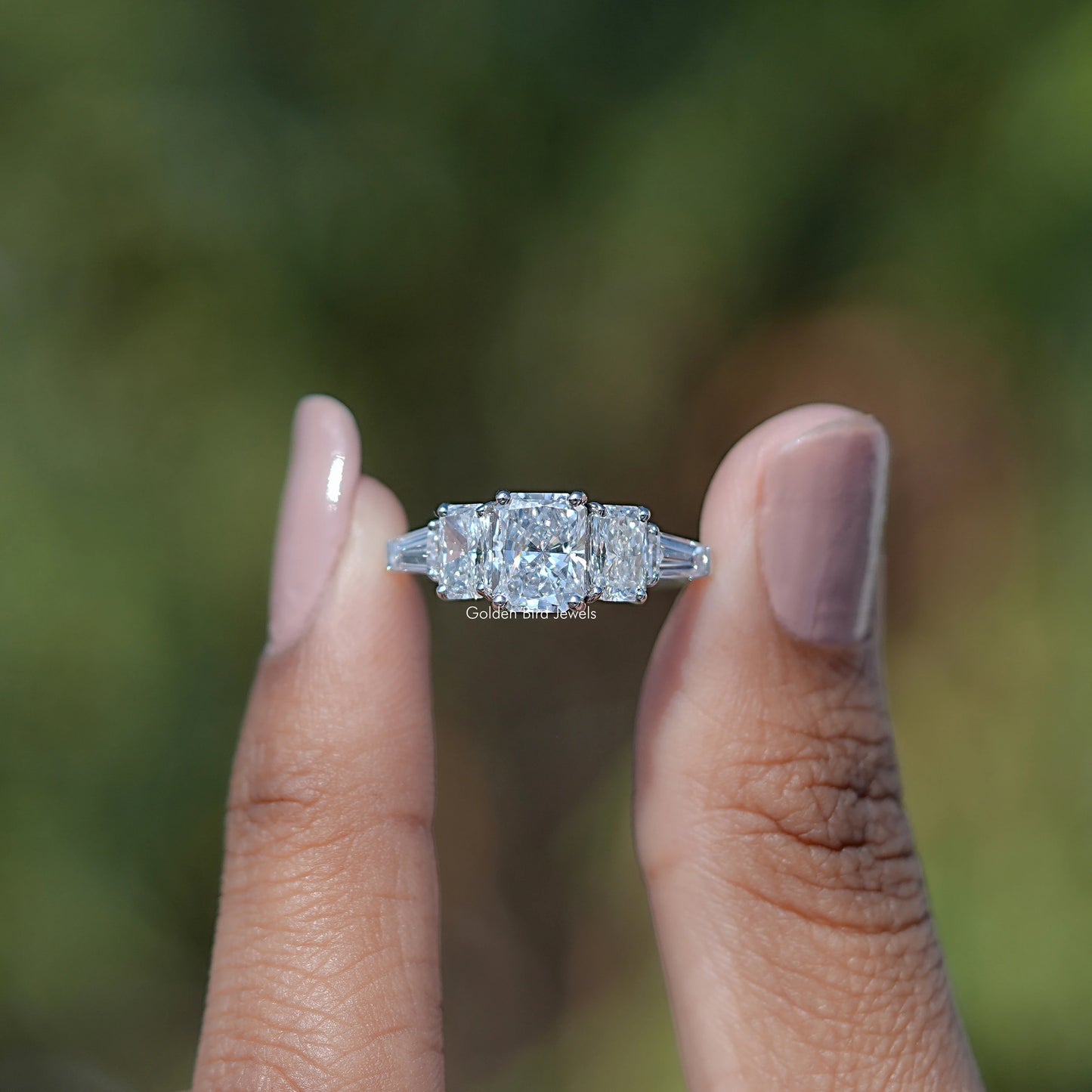 Radiant Cut Lab Grown Diamond Five Stone Ring