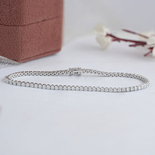 1.80 MM Round Cut Lab Diamond Tennis Bracelet