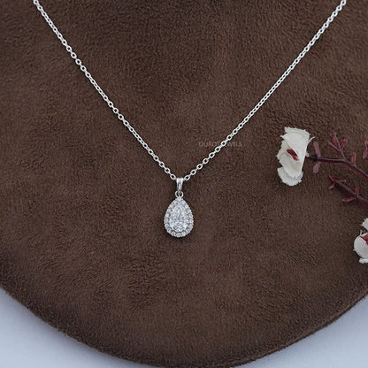 Pear Lab Dimond Halo Pendant
