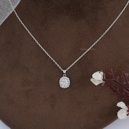 Old Mine Cushion Cut Halo Pendant