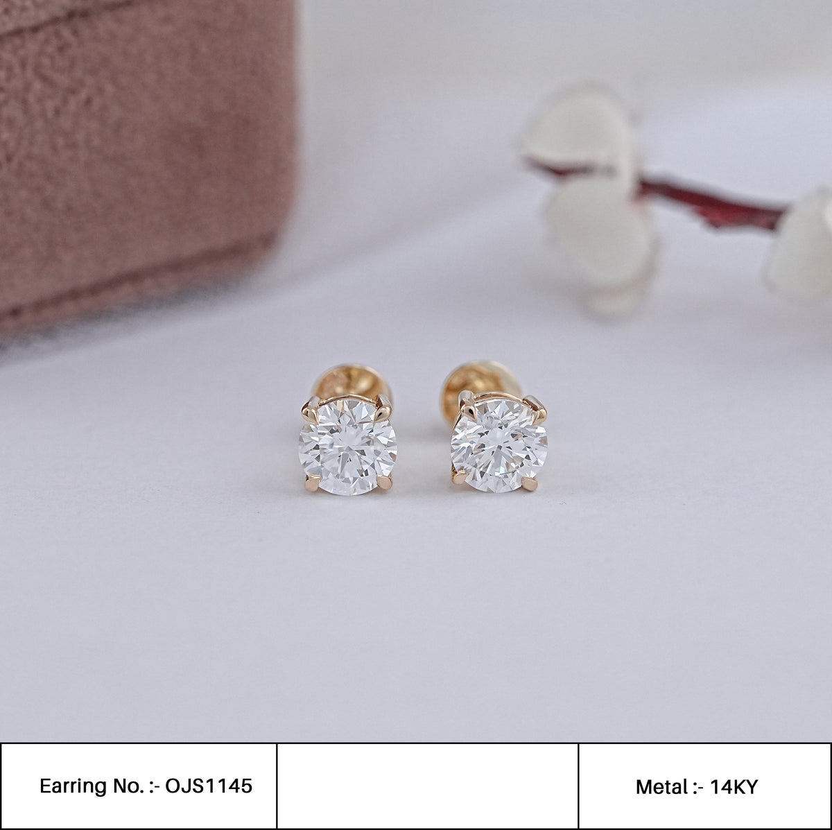 Brilliant Round Cut Lab Diamond Stud Earrings