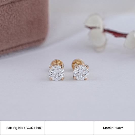 Brilliant Round Cut Lab Diamond Stud Earrings