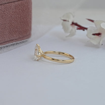 Pear Cut Lab Grown Diamond Toi Et Moi Ring