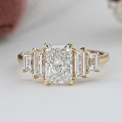 Radiant Diamond Five Stone Ring