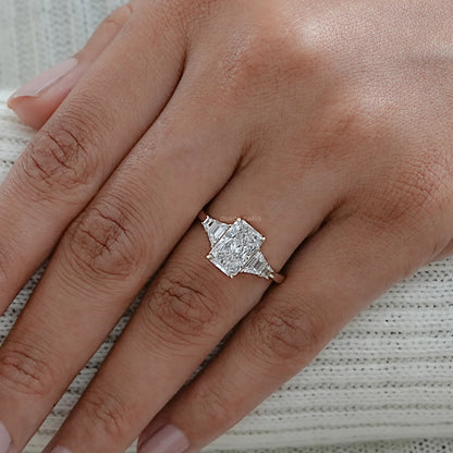 Radiant Cut Lab Diamond Five Stone Ring
