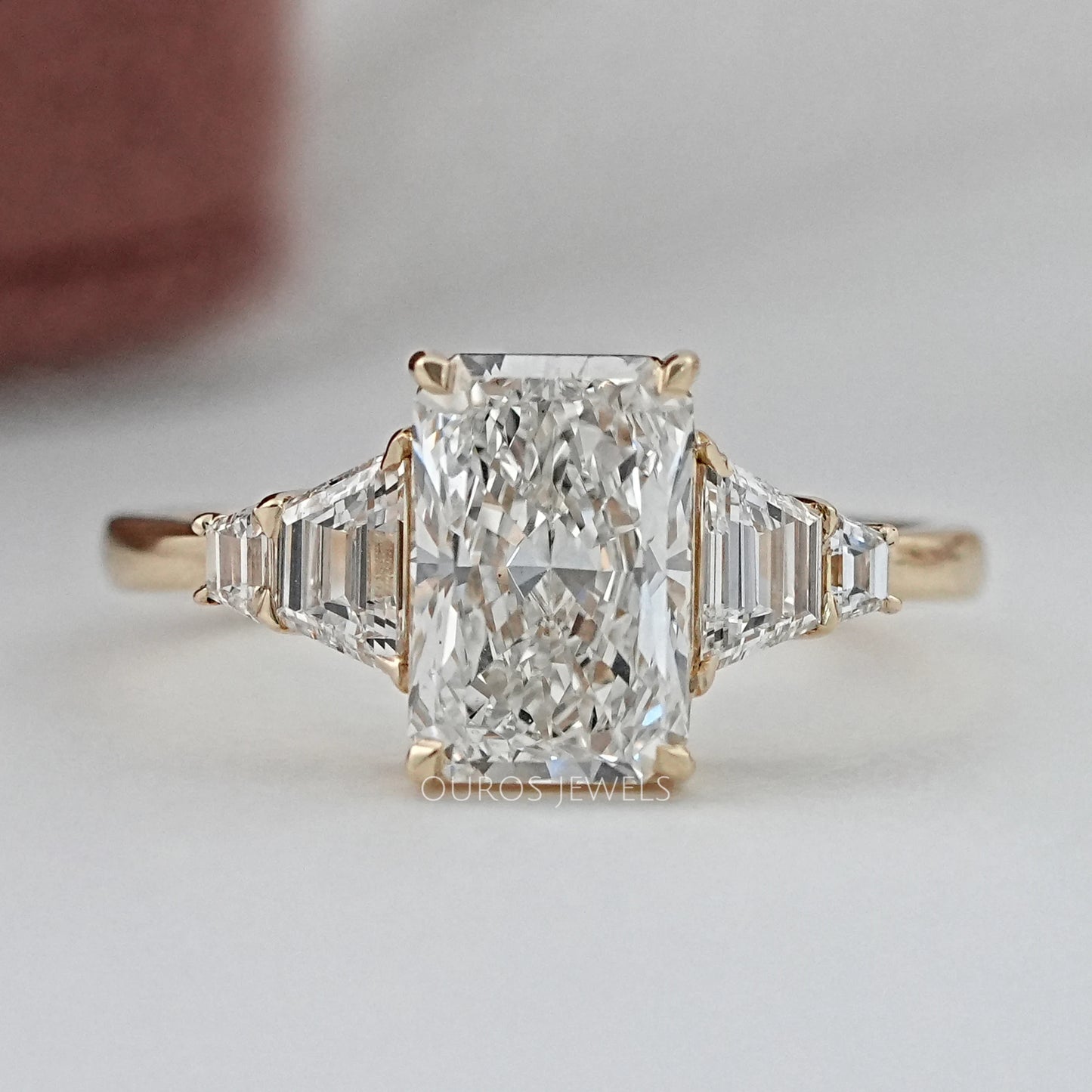 Radiant Cut Lab Diamond Five Stone Ring