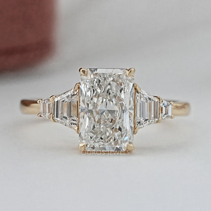 Radiant Cut Lab Diamond Five Stone Ring