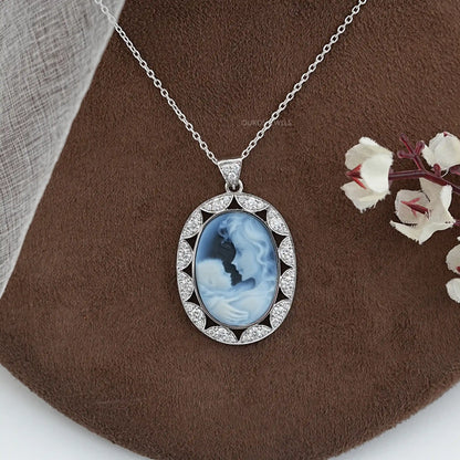 Oval Cameo Customize Pendant