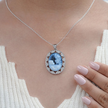 Oval Cameo Customize Pendant