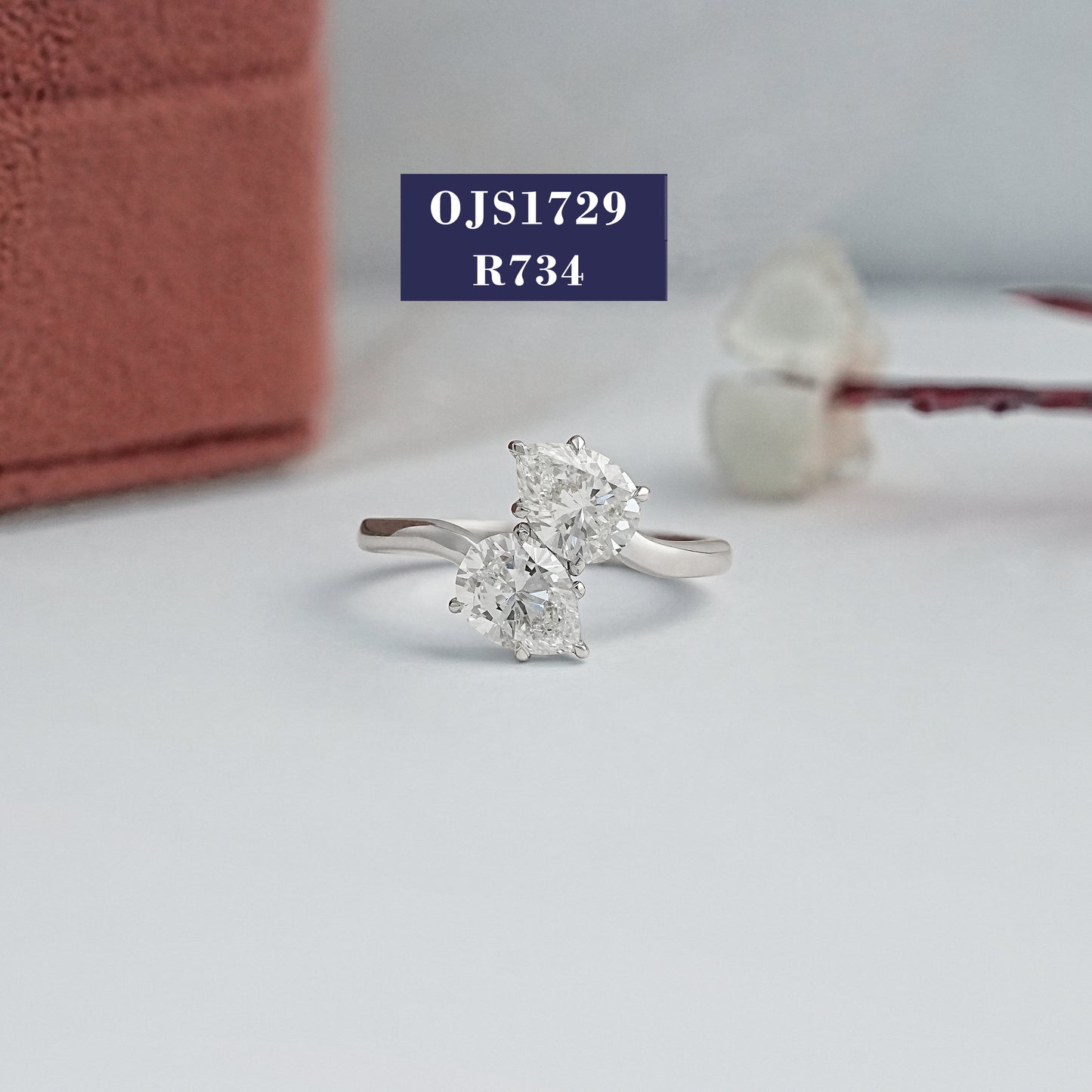 Pear Cut Diamond Toi Et Moi Ring