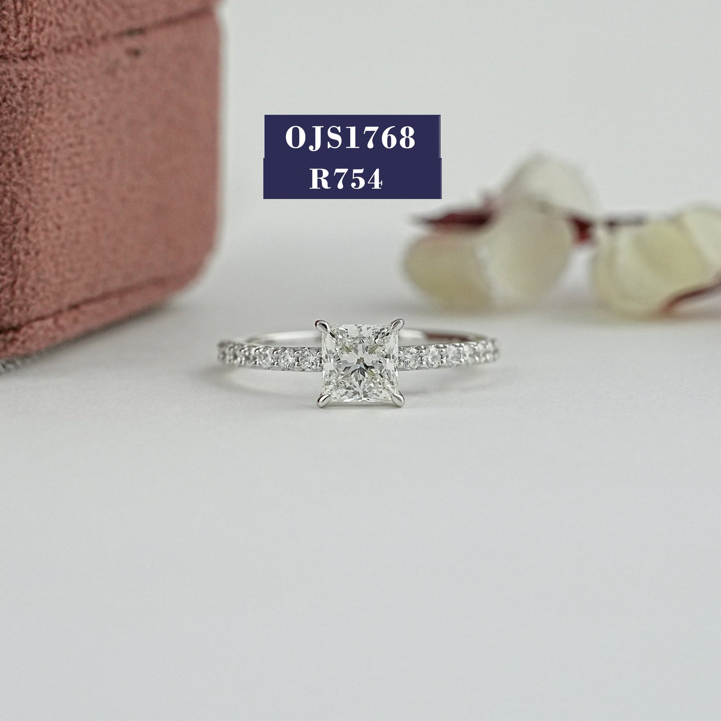 Princess Cut Solitaire Diamond Accent Ring