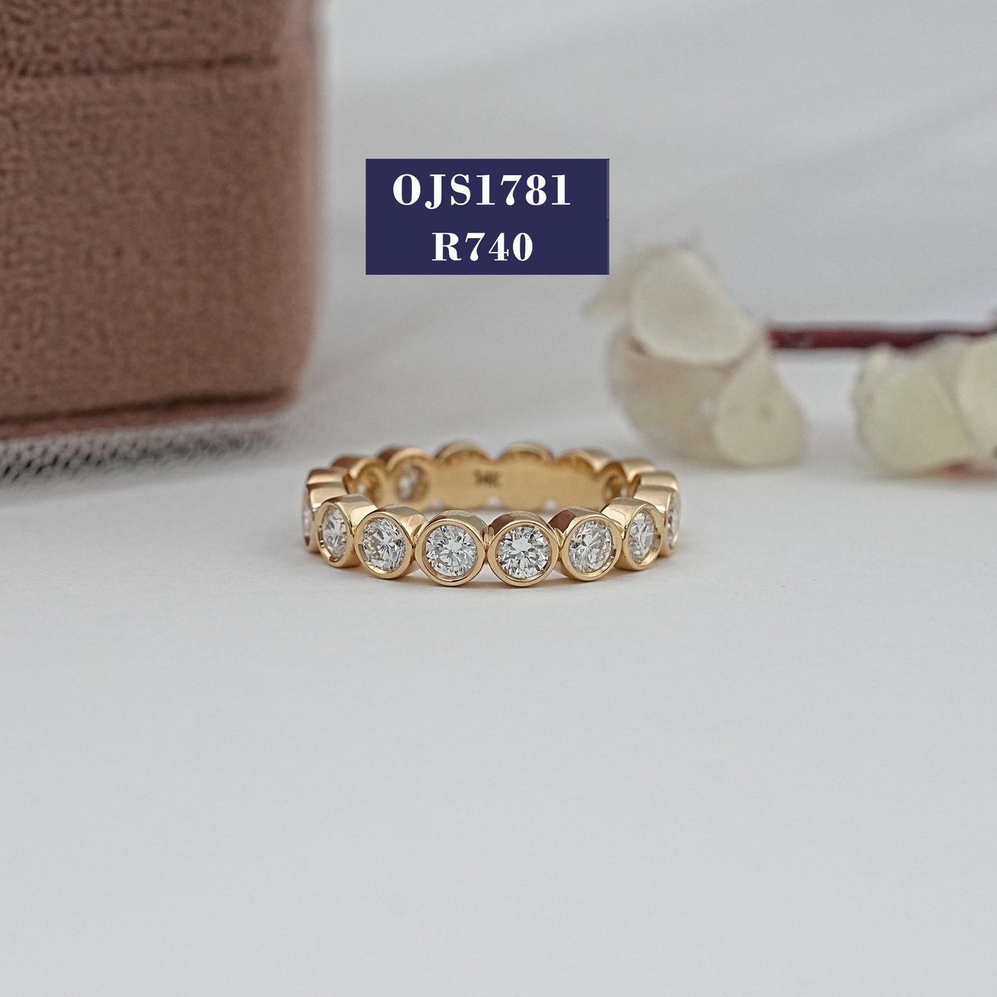 Round Diamond Bezel Set Eternity Band