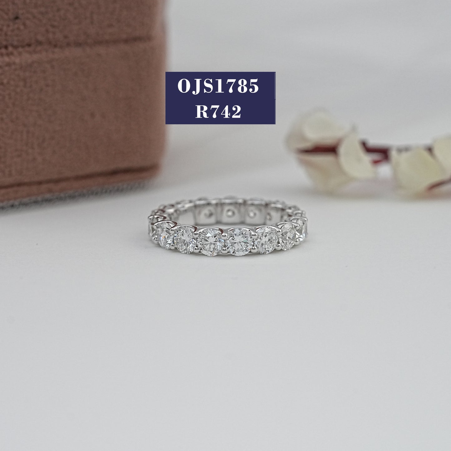 Round Cut Lab Diamond Wedding Band