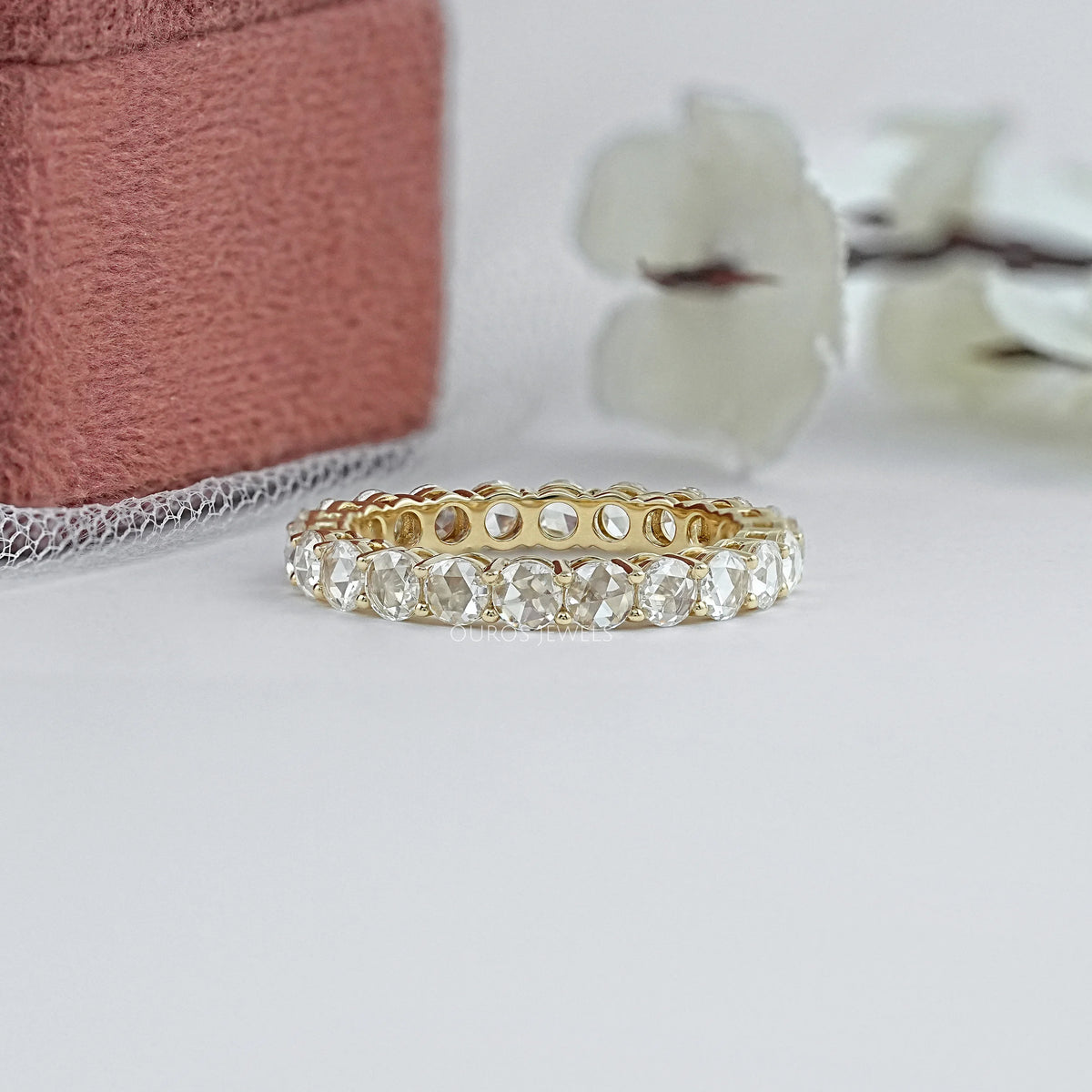 Rose Cut Round Diamond Full Eternity Band