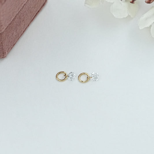 Pear Cut Lab Diamond Charm
