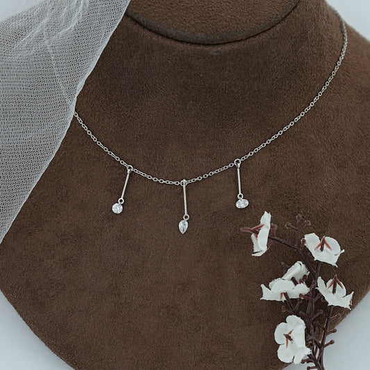 Trio Lab Diamond Bar Necklace