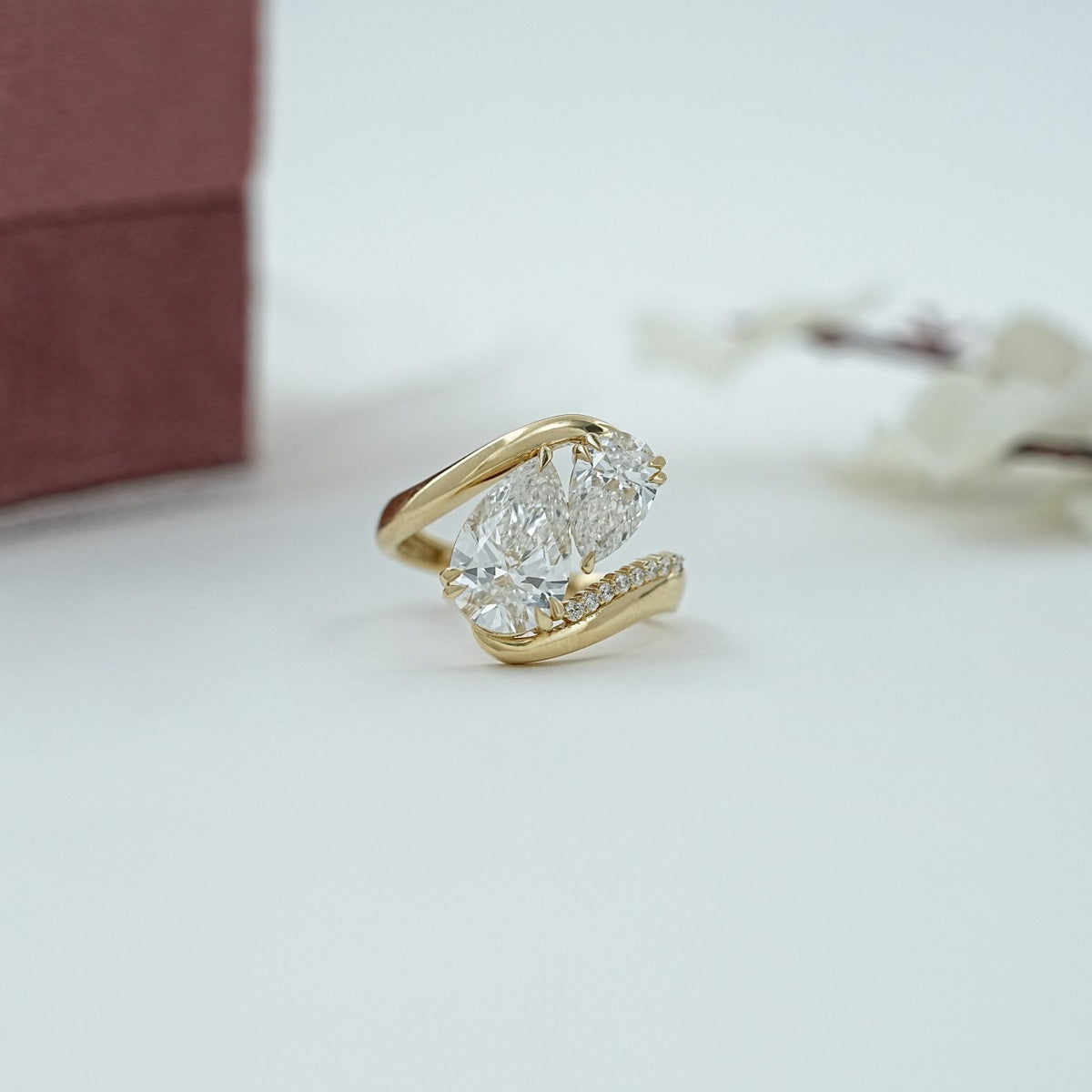 Pear Cut Diamond Toi Moi Engagement Ring