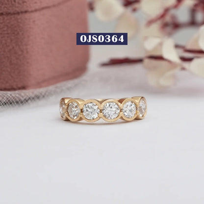 Old Mine Cushion Cut Bezel Set Ring