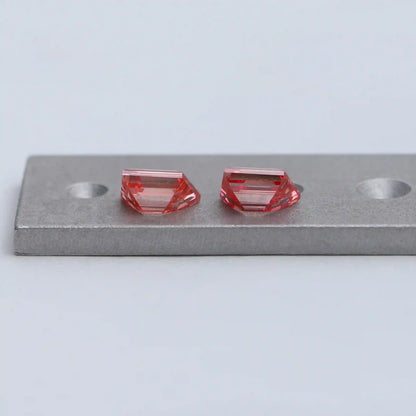1.28 Carat  Pink Trapezoid Cut Lab Grown Diamond