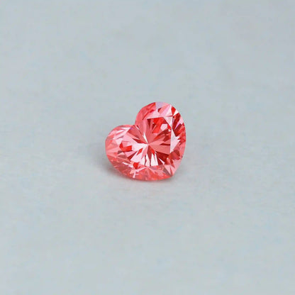 0.52 Carat Pink Heart Cut Lab  Grown Diamond