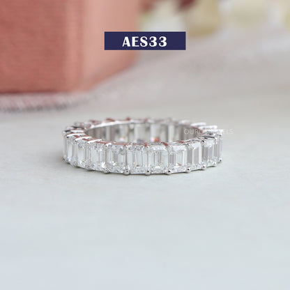 Emerald  Cut  Diamond  Eternity  Wedding  Band