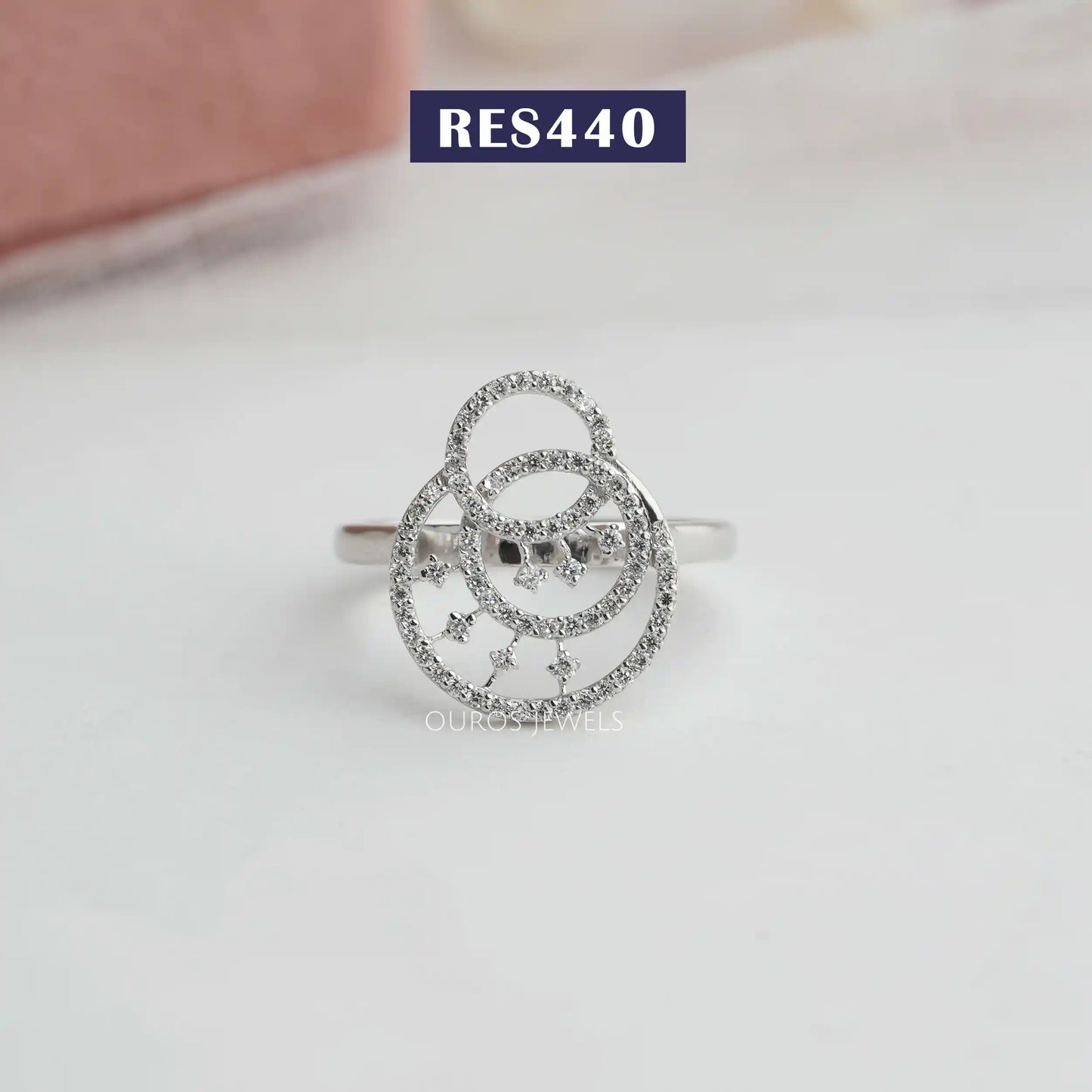 Cluster  Round  Diamond  Dainty  Ring