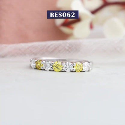 Round Cut Diamond Half Eternity Ring