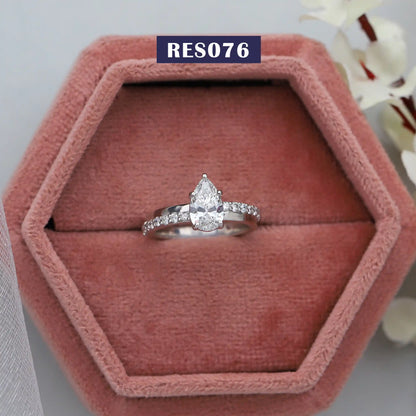 Pear Cut Solitaire Diamond Ring
