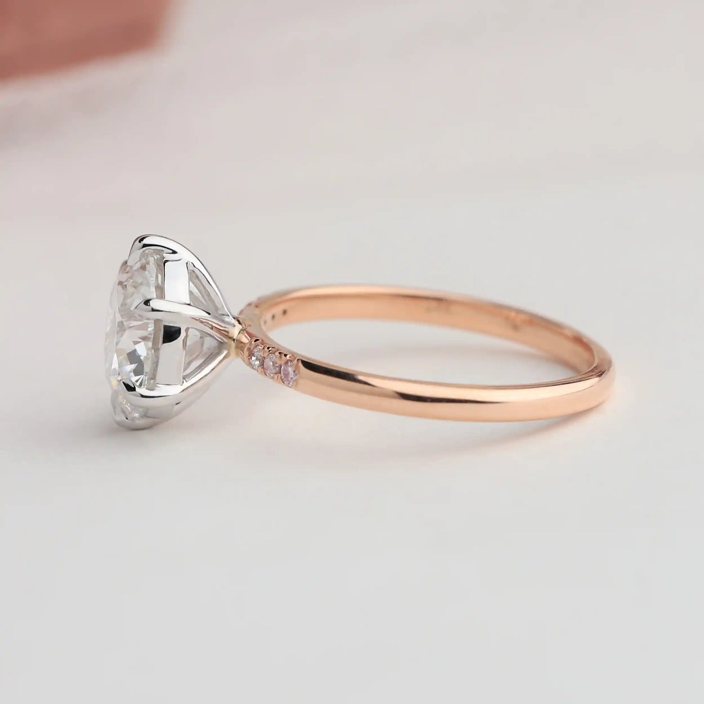 2.55 CT Round Diamond Solitaire Accent Engagement Ring