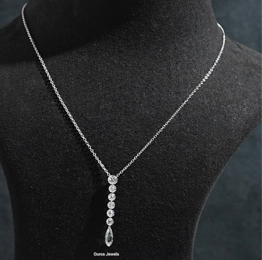 Rose Cut Lab Diamond Pendant