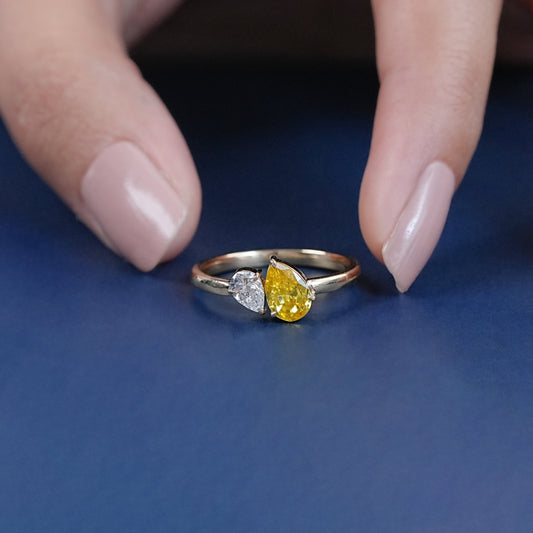 Two Stone Gemstone Ring