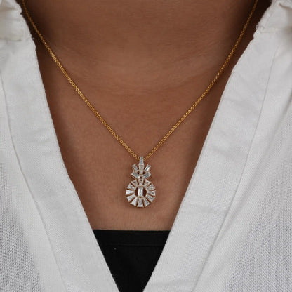 Tapered Baguette Cut Lab Grown Diamond Pendant